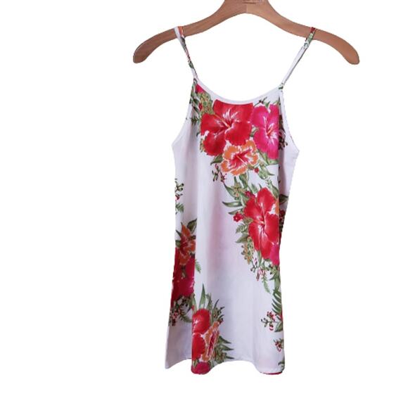 2 For $5 Sale Rima Beachworld White  Floral Top Adjustable  Straps  Large - Picture 8 of 10